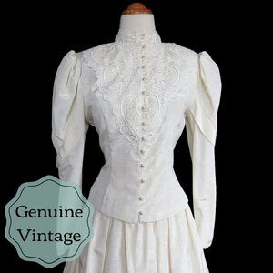 Vintage Wedding Suit - 2 Pcs Dress - 80's Prairie Cottagecore - Scott McClintock